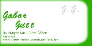 gabor gutt business card